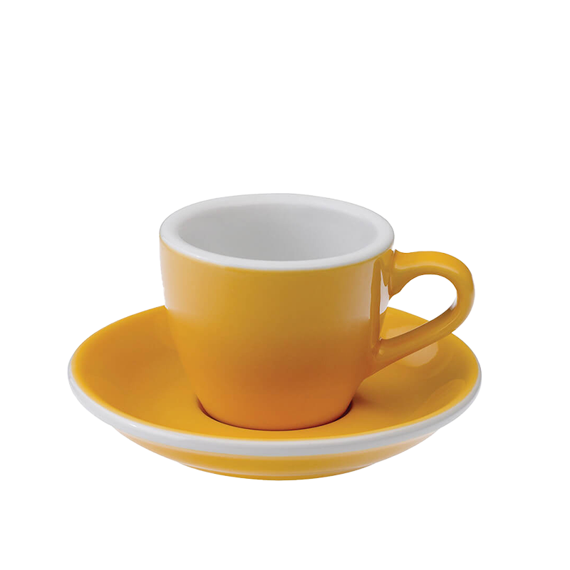 Espressotasse Loveramics (Farbe Gelb, inkl. Unterteller, 1 Stück)