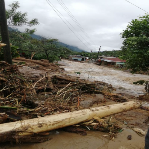 Health center destroyed after the storms