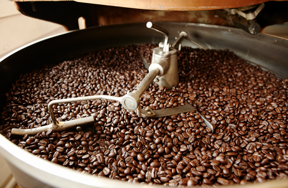 Coffee roasting in our in-house roasting plant