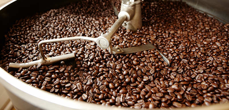Coffee roasting in our in-house roasting plant